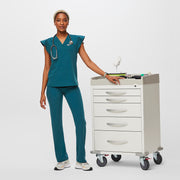 Natal Flutter Sleeve Scrub Top