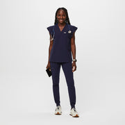 Natal Flutter Sleeve Scrub Top