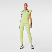 Natal Flutter Sleeve Scrub Top